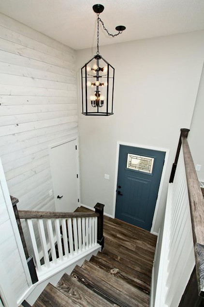Pine Paneled Staircase T&G Shiplap Style 